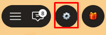 Clicker Simulator settings icon