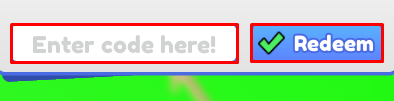 Noob Merge Army enter codes box and redeem button