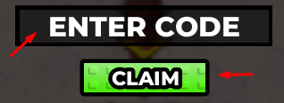 The "ENTER CODE" box and CLAIM button in Bake Da Food