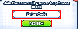Be Famous enter codes box and redeem button