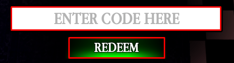 Twilight's Zone enter codes box and redeem button