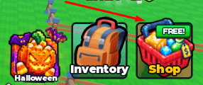 Shop button in Don't Steal My Eggs!