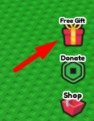 The Free Gift button in Gold Rush