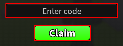 Anime Apex enter codes box and claim button