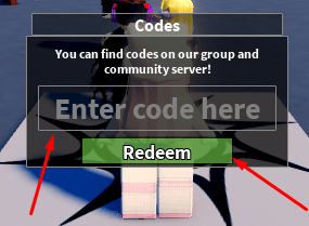 The Enter code here box and Redeem button in Invincible Edit Test