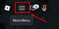The "More Menu" icon in Roblox