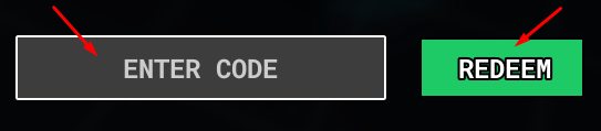 The "ENTER CODE" box and REDEEM button in Prison Gym Simulator