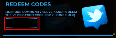 Ascender Incremental enter codes box