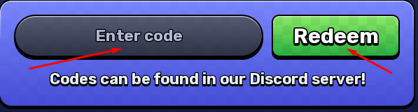 Enter code box and Redeem button to redeem codes in Sell Fries! [Anomaly]
