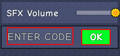 Balloon Boy enter codes box and ok button