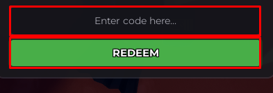 Survive The Loop enter codes box and redeem button