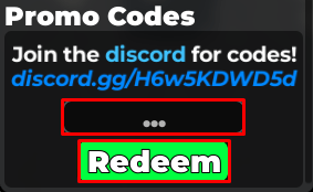 Be a Car enter codes box and redeem button