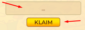 The code box and "KLAIM" button in Lengkapi Kata
