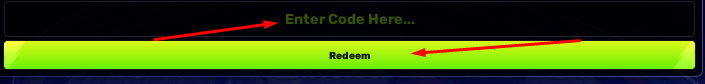 Enter Code Here box and Redeem button to redeem codes in OVERKILL