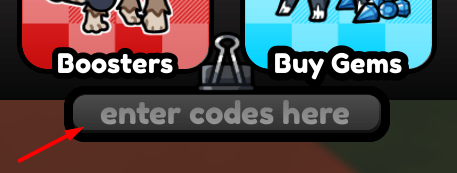 The enter codes here button in Doodle World