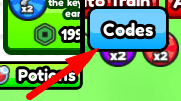 The Codes button in Crash Out Simulator