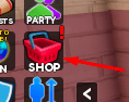 The SHOP button in Fight in a Streamer University