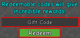 Tower Defense but Brainrot enter codes box and redeem button