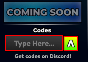 Laser Tag enter codes box and redeem button