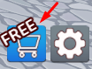 The blue shopping cart icon in Grand School Escape