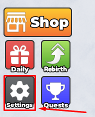 2 Player Battle Tycoon settings button