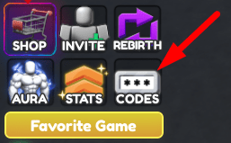 The Codes button in Oil Tycoon