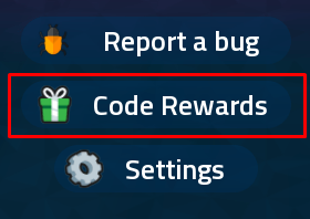 The Code Rewards button in Dealership Life RP
