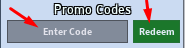 The "Enter Code" box and Redeem button in Bee Swarm Simulator Test Realm