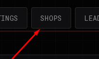The SHOPS button in REDSHOOTER