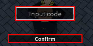 Heaven: Stand enter codes box and confirm button