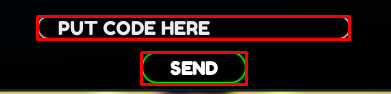 Anime Elements enter codes box and send button