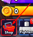 The Shop button in Anime Duelists