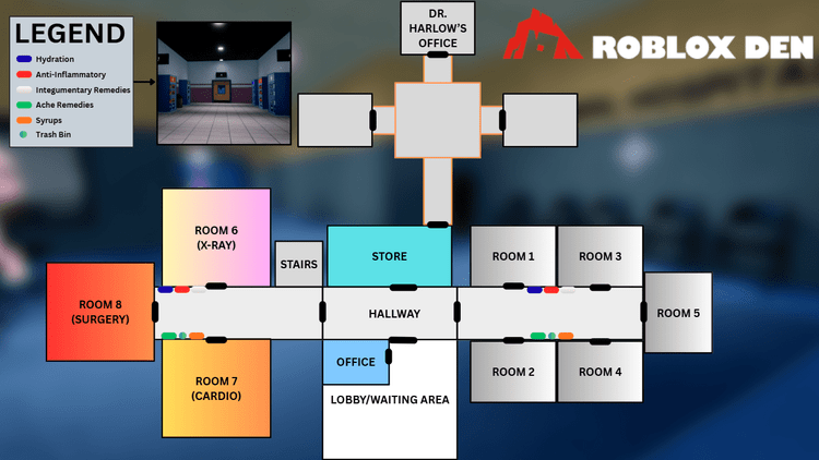 Full layout/map of the hospital in Animal Hospital