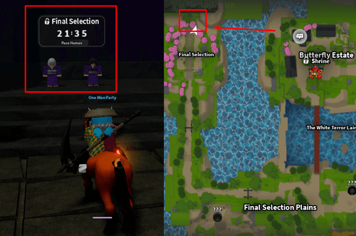 The Final Selection entrance location in Slayers 2