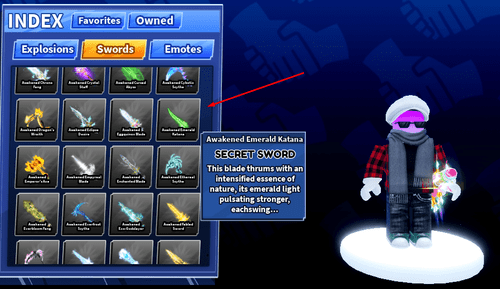 Browsing the INDEX in Blade Ball