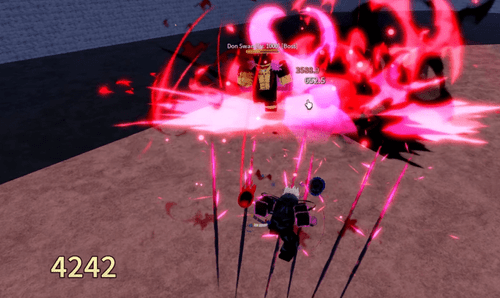 Fighting Don Swan in Blox Fruits