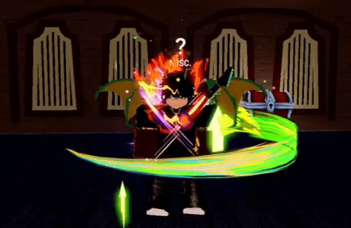 A player with Draco V3 in Blox Fruits