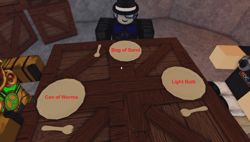 The order of items in the secret room of Lumber Tycoon 2