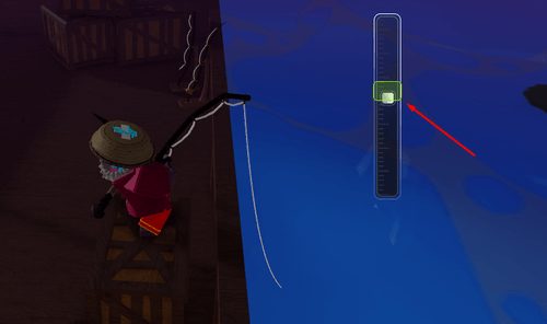 The fishing minigame in Slayers 2