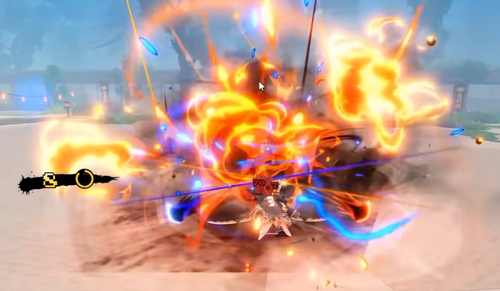 A Sound Breathing user using String Performance in Slayers 2