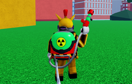 Holding an Acidum Rifle in Blox Fruits