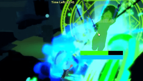 Fighting a Buddha user during the V4 trial in Blox Fruits