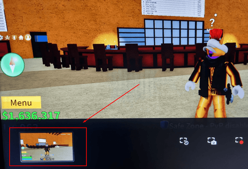 The thumbnail of the latest screenshot on PS5
