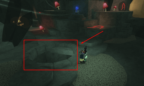 The entrance to the Depths maze in Fisch
