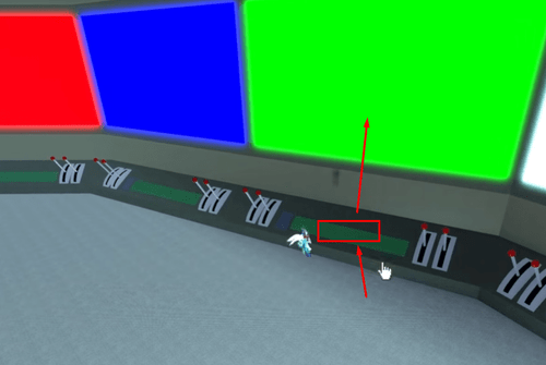 The screens inside Blox Fruits' laboratory