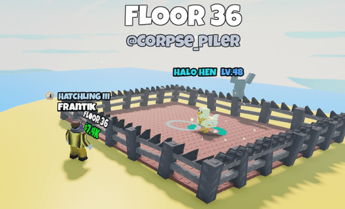 Going through the Tower in Grow a Chicken Fighter