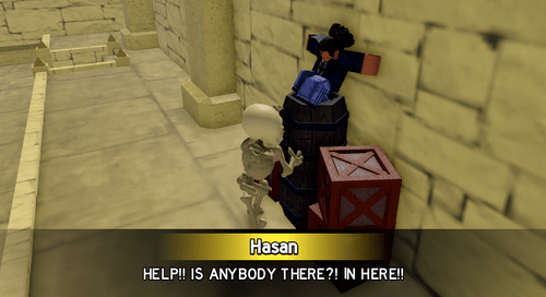 Hasan being attacked in Blox Fruits