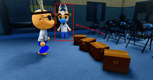 Dr. Harlow and his boxes in Animal Hospital