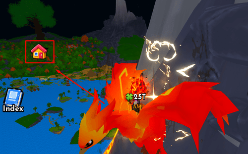 Escaping the Volcano in Ride A Pet