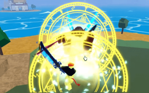 Fighting the Buddha raid boss in Blox Fruits
